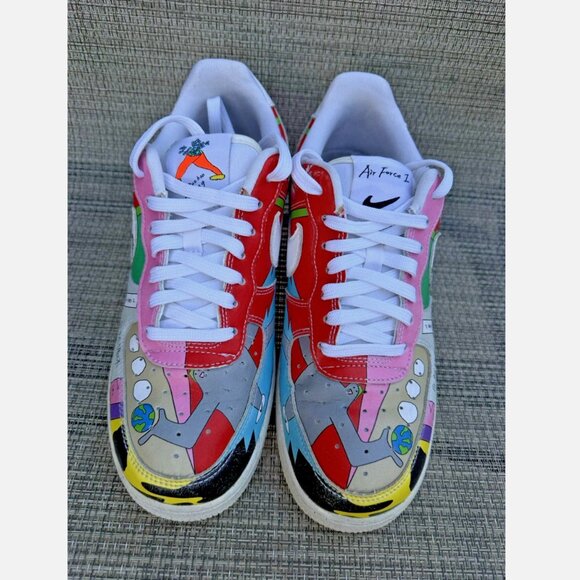 Nike Ruohan Wang x Air Force 1 Low Fly Leather Sneakers CZ3990-900 Unisex Sz 6.5 - Picture 5 of 16